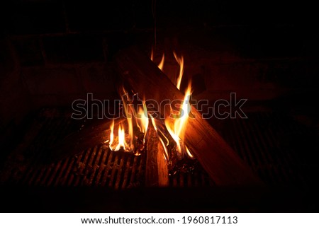 campfire with firewood background for bbq barbecue, grilling