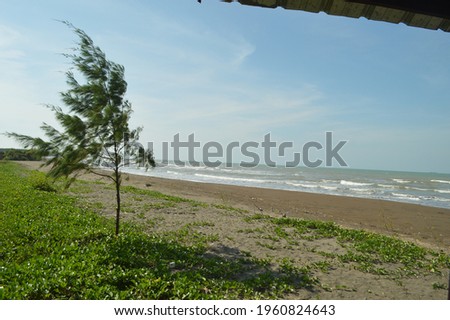 calm waves on the south coast of java