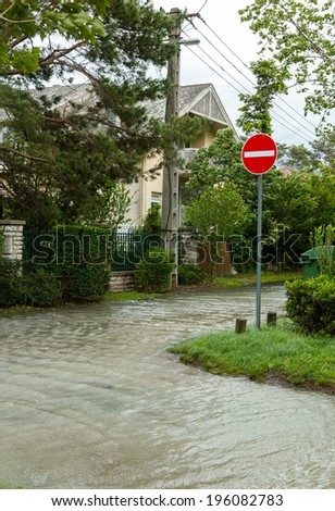 Flooded terrain in Balaton