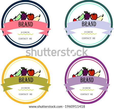 healthy fruit salad vector illustration logo, perfect for fresh fruit sale logos, fruit salad logos. etc.