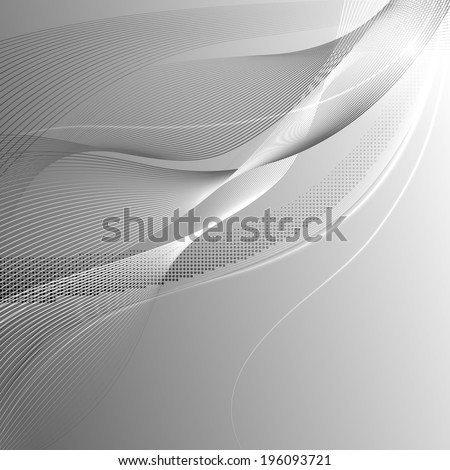 Abstract grey line waves, background