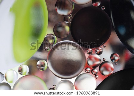 Abstract of colorful oil bubble for background and wallpaper,Oil drop in water.