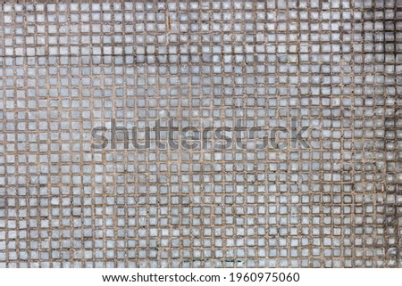 wall of old dirty white mosaic. abstract grunge background. High quality photo