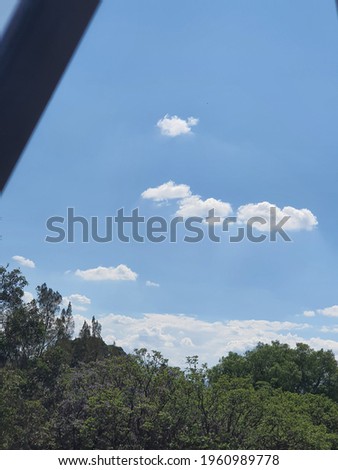 clear blue sky with little cloud