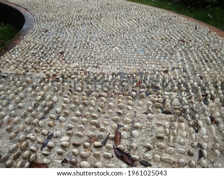 Decorative stone texture that is good for foot reflection.
