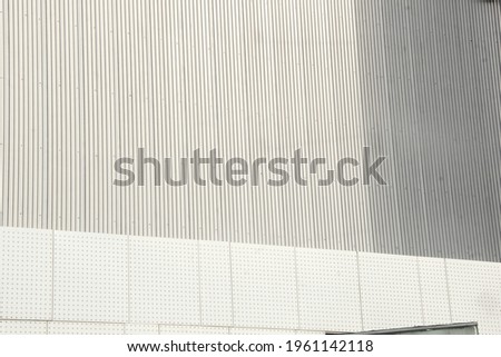 Aluminum exterior wall blank space for logo mockup writing