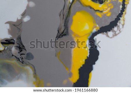 Fluid in trendy colors. Gray-yellow shades. Popular shades.