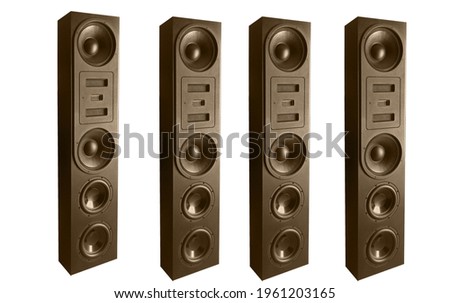 Loudspeaker with white background picture