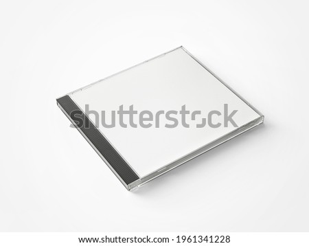 CD, DVD or BLU RAY case isolated on white background. Royalty-Free Stock Photo #1961341228