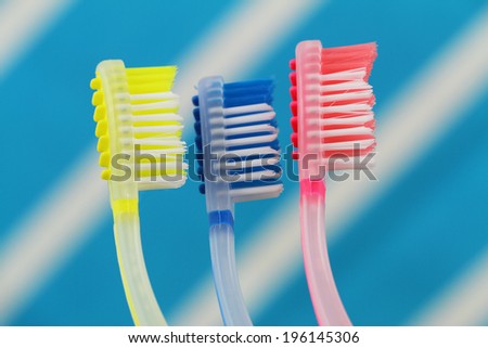 Colorful toothbrushes 
