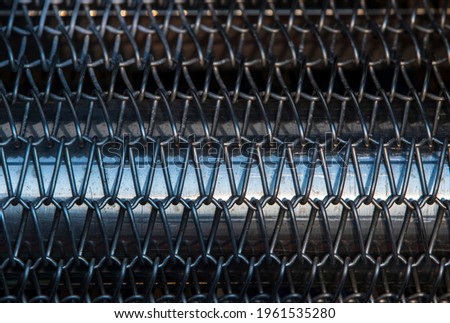 close up metal grid background