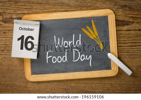 World Food Day, October 16 Royalty-Free Stock Photo #196159106