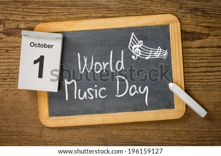 World Music Day, October 1 Royalty-Free Stock Photo #196159127