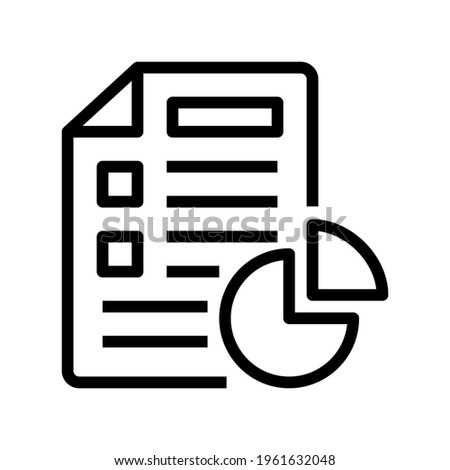 Icon Business Report With Style Outline