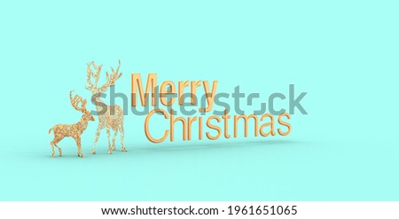 winter merry christmas card modern 3d minimal