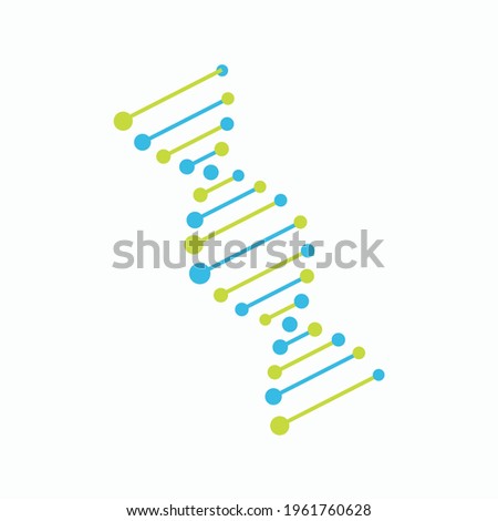 DNA icon, deoxyribonucleic acid symbol, Structure molecule chromosome, genetic sign, medical genetics molecule business concept, vector illustration