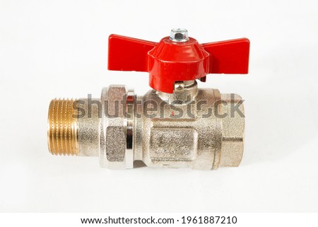 Water valve insulated on a white background