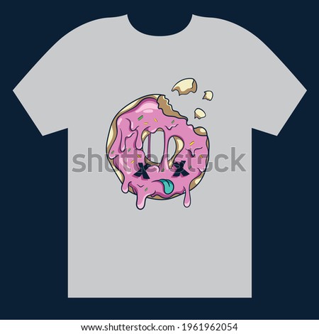 pain is fuel .. Endless summer t-shirt and apparel modern design with creative donut illustration design 