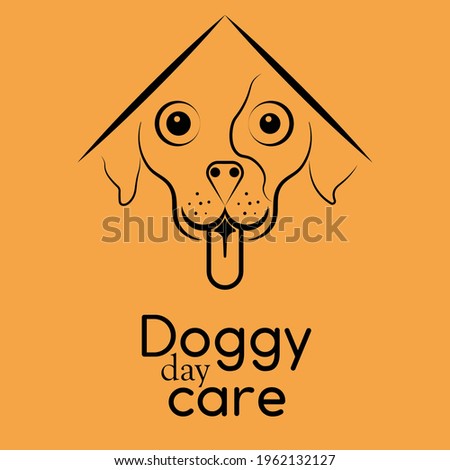 Line art logo of dog daycare