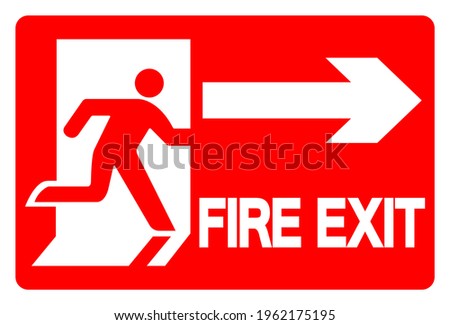 Fire Exit Symbol Sign, Vector Illustration, Isolate On White Background Label. EPS10 