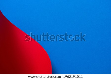 Abstract red and blue 3d colored paper background, wallpaper, brochure