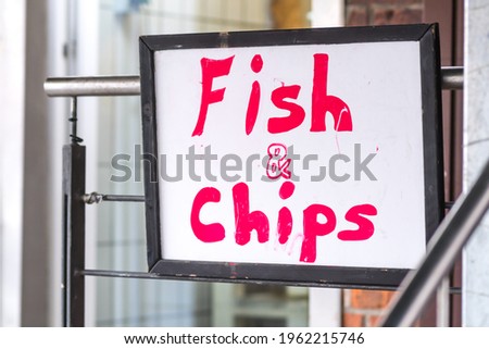 Fish and Chips sale sign