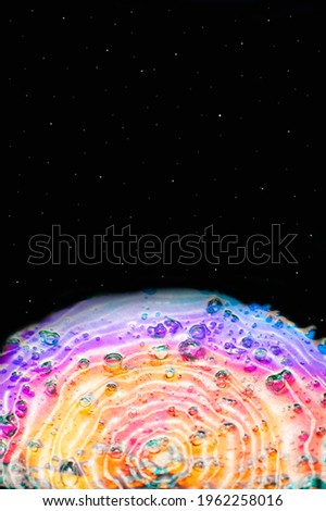 Galaxy rainbow inspired warped space