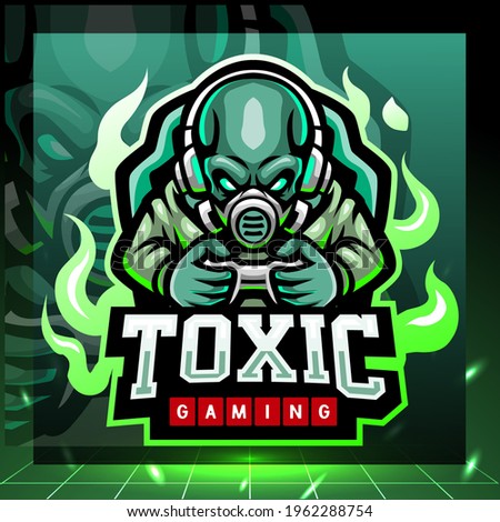 Toxic gaming mascot. esport logo design