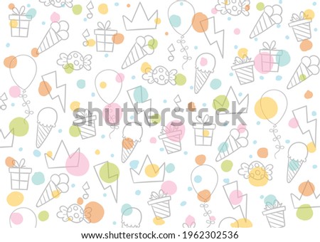 A background pattern full of sweets for parties and childish designs