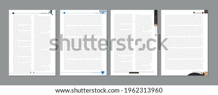 Book header footer design template Royalty-Free Stock Photo #1962313960