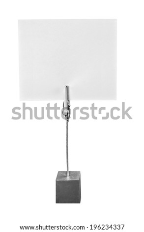 memo paper holder isolated on the white background