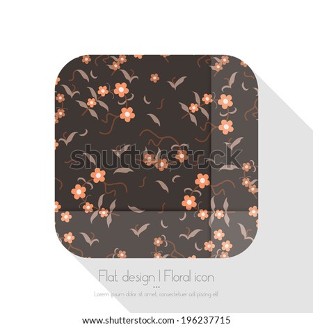 Flat floral icon