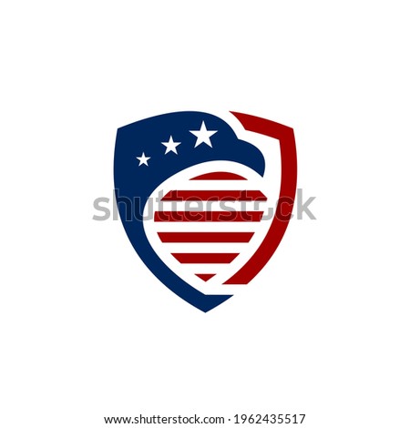 vector illustration american eagle scurity logo