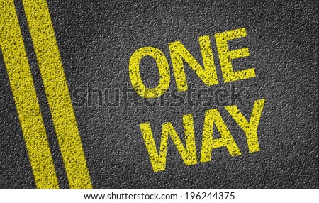 One Way written on the road