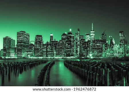 Long exposure of New York City Skyline