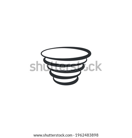 Abstract graphic illustration of the cup as a funnel
