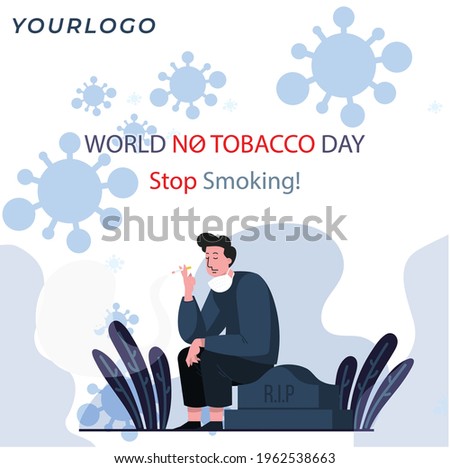Vector illustration,poster or banner for world no tobacco day.stop tobacc
