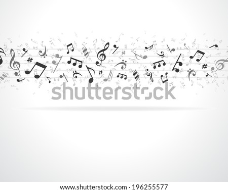 Music notes vector background