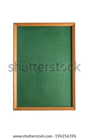 Green chalkboard on white background