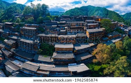 1000 households in Miao village in Xijiang, Qiandongnan, Guizhou Province, China
