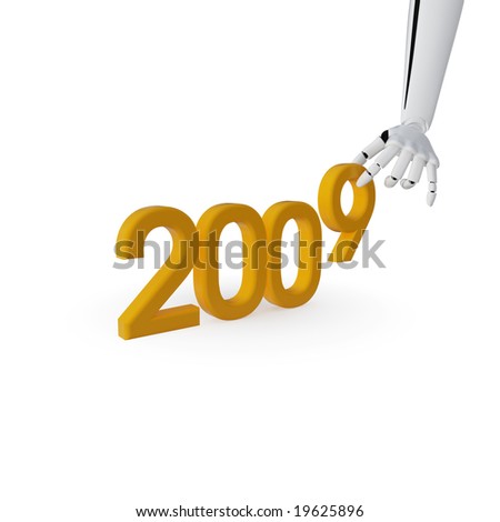 Robotic hand making number 2009