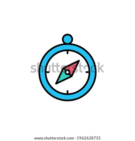 Compass wind rose icon vector logo design template. Compass icon isolated on background. Trendy Simple vector symbol for web site design.