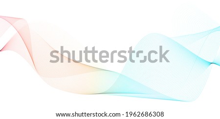 Banner with a colourful flowing waves design