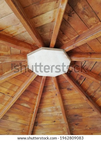 A beautiful wooden camellia roof. 