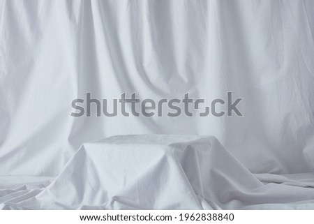 White linen background for still life product photography