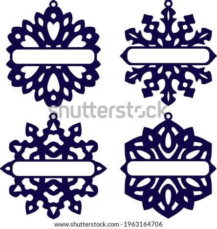 Fancy Christmas snowflakes for printing and laser cutting