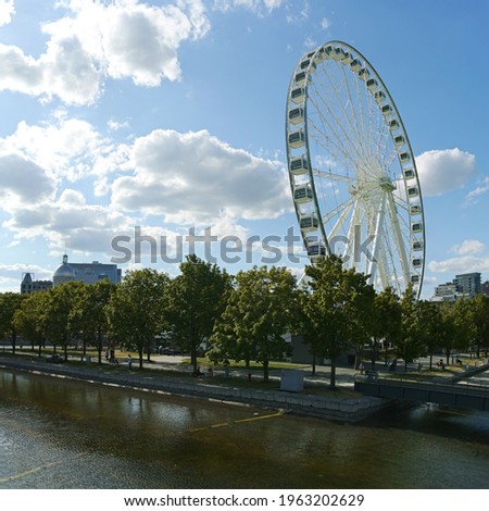 observation wheel, ferris wheel, montreal, old port Royalty-Free Stock Photo #1963202629
