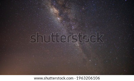 galaxy with startrails, milky way during hunting meteor shower at night.