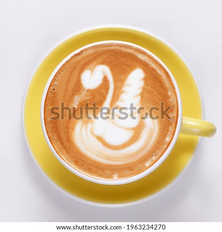Latte Art on a cup of coffee