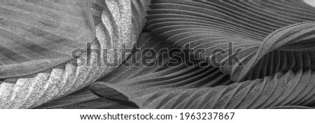 tissue, textile, cloth, fabric, web, texture, gray silver corrugation fabric, undulation ripple wave